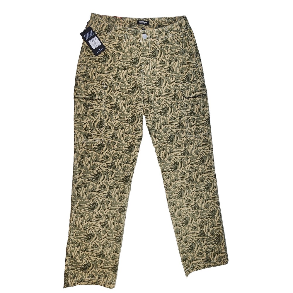 True Religion Men's  Camo SN Cargo Pants Streetwear Workwear Size 30‎ NWT